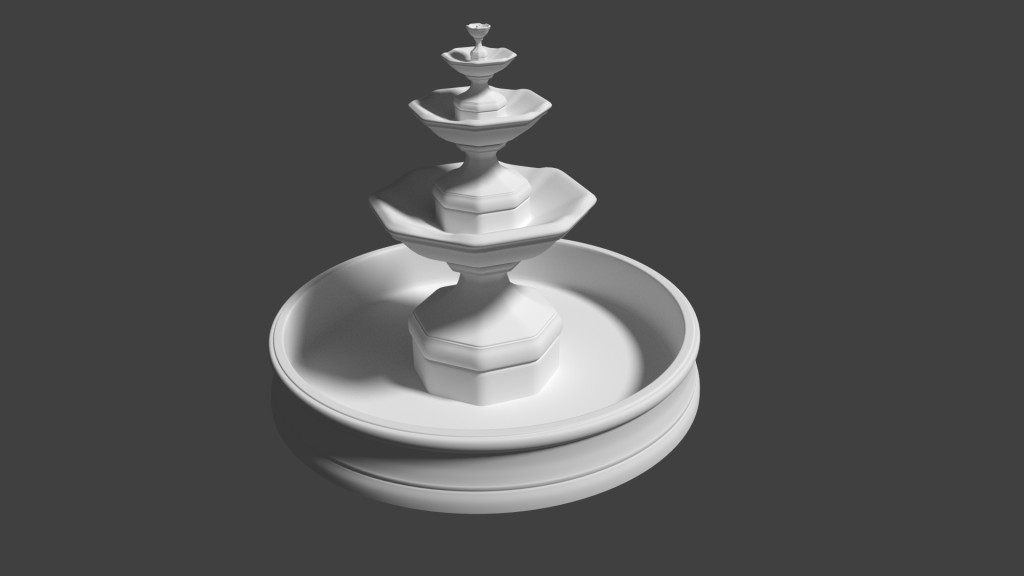 High poly Fountain preview image 1